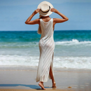 Saída de Praia Vestido Midi em Laise Dara
